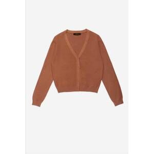 NEW DELUC women's melfi cardigan in bronze